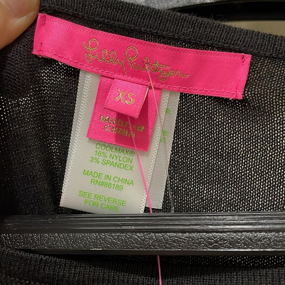 Lilly Pulitzer black long sleeve sweater (sz xs) - Picture 2 of 9